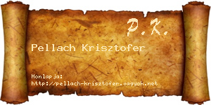 Pellach Krisztofer névjegykártya